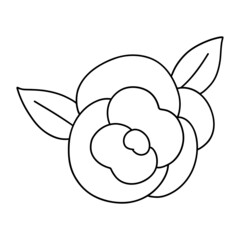 Rose outline design-SVG for template, web, wedsite, application, presentation, Graphics design, branding, etc.