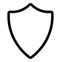 Shield Flat Icon Isolated On White Background