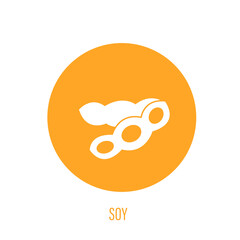 Obraz premium Soy icon. delicious and healthy food. vegan diet. 