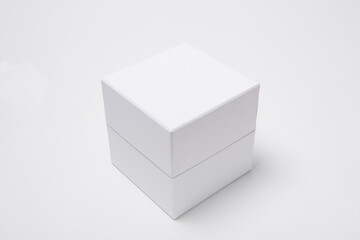 white cardboard box for product on a white background