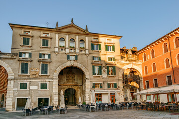 View of Piazza dei Signori, Verona, Italy