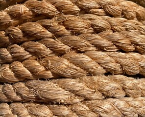 a wrapped braided hemp rope  