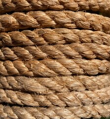 a wrapped braided hemp rope  