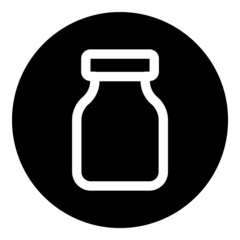 Medicine Jar Flat Icon Isolated On White Background