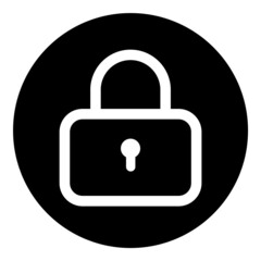 Lock Flat Icon Isolated On White Background