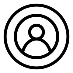 User Avatar Account Flat Icon Isolated On White Background