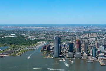 aerial view of the skyline of New York City