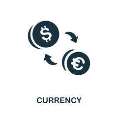 Currency icon. Monochrome simple Currency icon for templates, web design and infographics