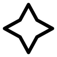 Ninja Star Flat Icon Isolated On White Background
