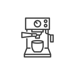 Coffee machine front view line icon