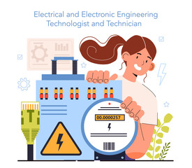 Fototapeta premium Diverse women in engineer technology. Female electrical engineer