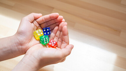 Colorful colored dice_08