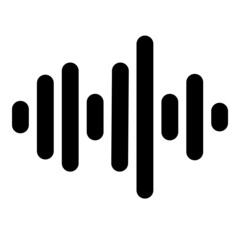 Sound Wave Flat Icon Isolated On White Background