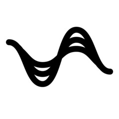 Sound Wave Flat Icon Isolated On White Background