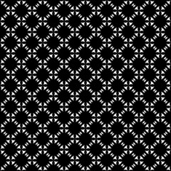 Abstract Seamless pattern. Memphis style background. Retro black and white texture.Ornamental seamless pattern. Seamless pattern with overlapping geometric shapes forming abstract ornament.abstract.