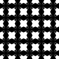 Fototapeta premium Abstract geometric seamless pattern. Black and white style pattern with circle and line.Geometric ornamental vector pattern. Seamless design texture.Geometric Ornamental pattern. Traditional Arabic.