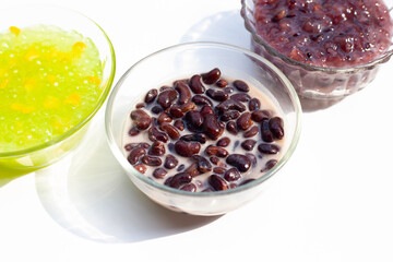 Black bean in sweet coconut milk, Thai dessert