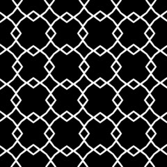 Abstract geometric seamless pattern. Black and white style pattern with circle and line.Geometric ornamental vector pattern. Seamless design texture.Geometric Ornamental pattern. Traditional Arabic.