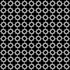 Fototapeta premium Abstract geometric seamless pattern. Black and white style pattern with circle and line.Geometric ornamental vector pattern. Seamless design texture.Geometric Ornamental pattern. Traditional Arabic.