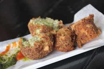 Falafel served on a plate 