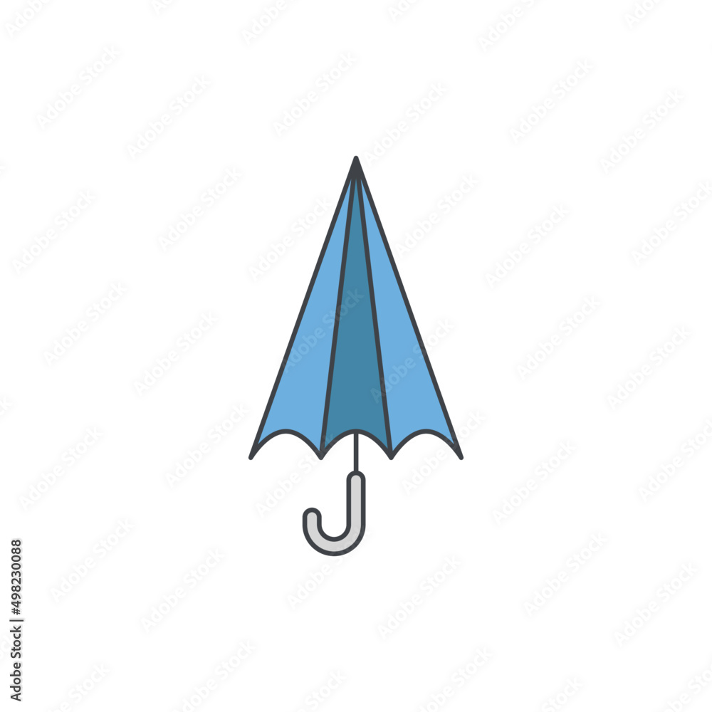 Poster umbr in color icon, isolated on white background