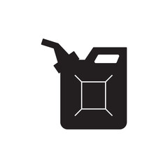 Fuel gasoline icon in black flat glyph, filled style isolated on white background
