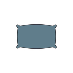 Sleeping pillow icon in color icon, isolated on white background 