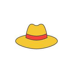 Cap fashion icon in color icon, isolated on white background 
