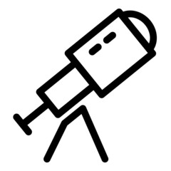 Telescope Flat Icon Isolated On White Background