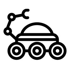 Moon-rover Flat Icon Isolated On White Background