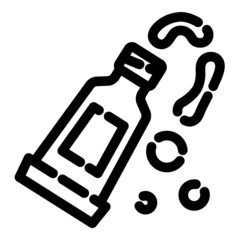 Toothpaste Flat Icon Isolated On White Background