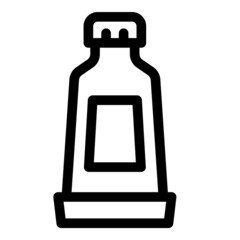 Tube Of Paste Flat Icon Isolated On White Background
