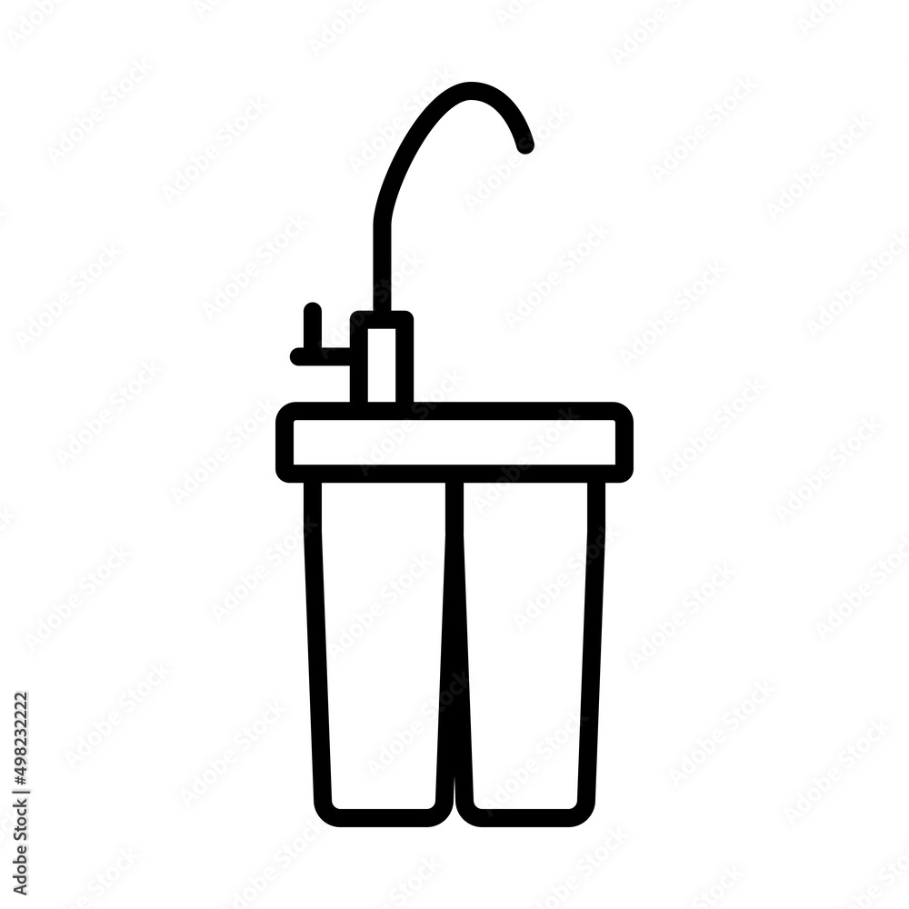 Wall mural water filter icon