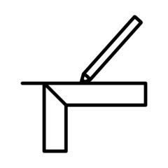 Pencil Line With Scale Icon