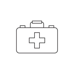 First aid kit icon line style icon, style isolated on white background