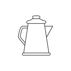 Coffee pot icon line style icon, style isolated on white background