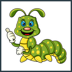 caterpillar vector coloring for kids