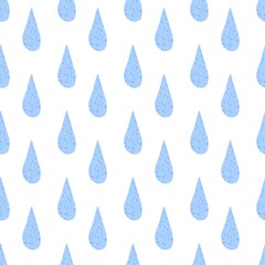Rain seamless water drops pattern for textiles and packaging and gifts and cards and linens and kids