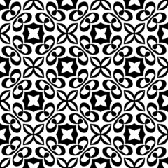 Fototapeta na wymiar Abstract geometric seamless pattern. Black and white minimalist monochrome artwork with simple shapes.Black and White Flower of Life Sacred .Geometry Circle Pattern Abstract Background.Stylish Chaotic