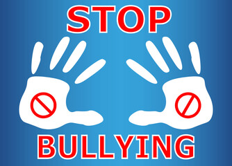 Social problems among people. Stop bullying and discrimination concept, vector sign