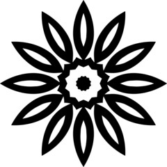 Fototapeta premium Mandala vector element round ornament decoration for adult coloring pages, stress relief and relaxation meditation, tattoo, henna.Mandala pattern Coloring book Art wallpaper design, tile pattern.