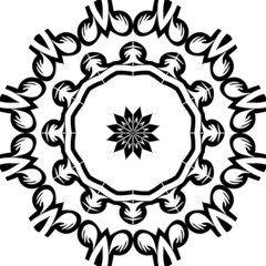 Circular pattern in form of mandala.Mehndi, tattoo, decoration. Decorative ornament in ethnic oriental style.Vintage decorative elements. Oriental pattern, vector illustration. Islam, Arabic, Indian