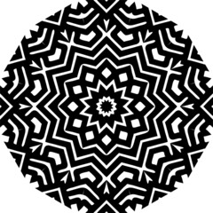 Easy Lining black and white mandala for coloring book pages. Abstract doodle shape to color for kids and beginners.template.Artistic Circular Pattern Design. perfect looping curve scale.