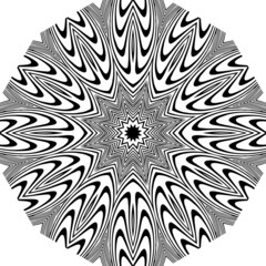 Simple geometric ornaments. Floral elements. Vector set of circular patterns.Easy mandalas for relaxation, meditation coloring, Basic mandala in circle floral shape.Simple Mandala Shape for Coloring.