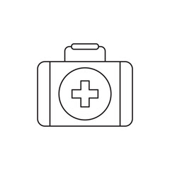 Obraz premium First aid kit icon line style icon, style isolated on white background