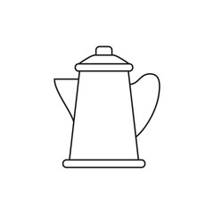 Coffee pot icon line style icon, style isolated on white background
