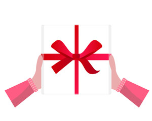 プレゼントをあげる・受け取る　ベクターイラスト