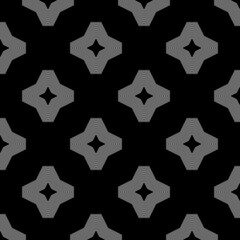 Abstract geometric pattern with crossing thin straight lines. Stylish texture in Black color. Seamless linear pattern.Seamless geometric ornament based on traditional islamic art.Geometric pattern.