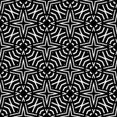 Abstract geometric pattern with crossing thin straight lines. Stylish texture in Black color. Seamless linear pattern.Seamless geometric ornament based on traditional islamic art.Geometric pattern.