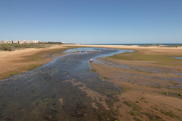 Fototapeta na wymiar The marshes of Isla Cristina in Huelva, Spain.
